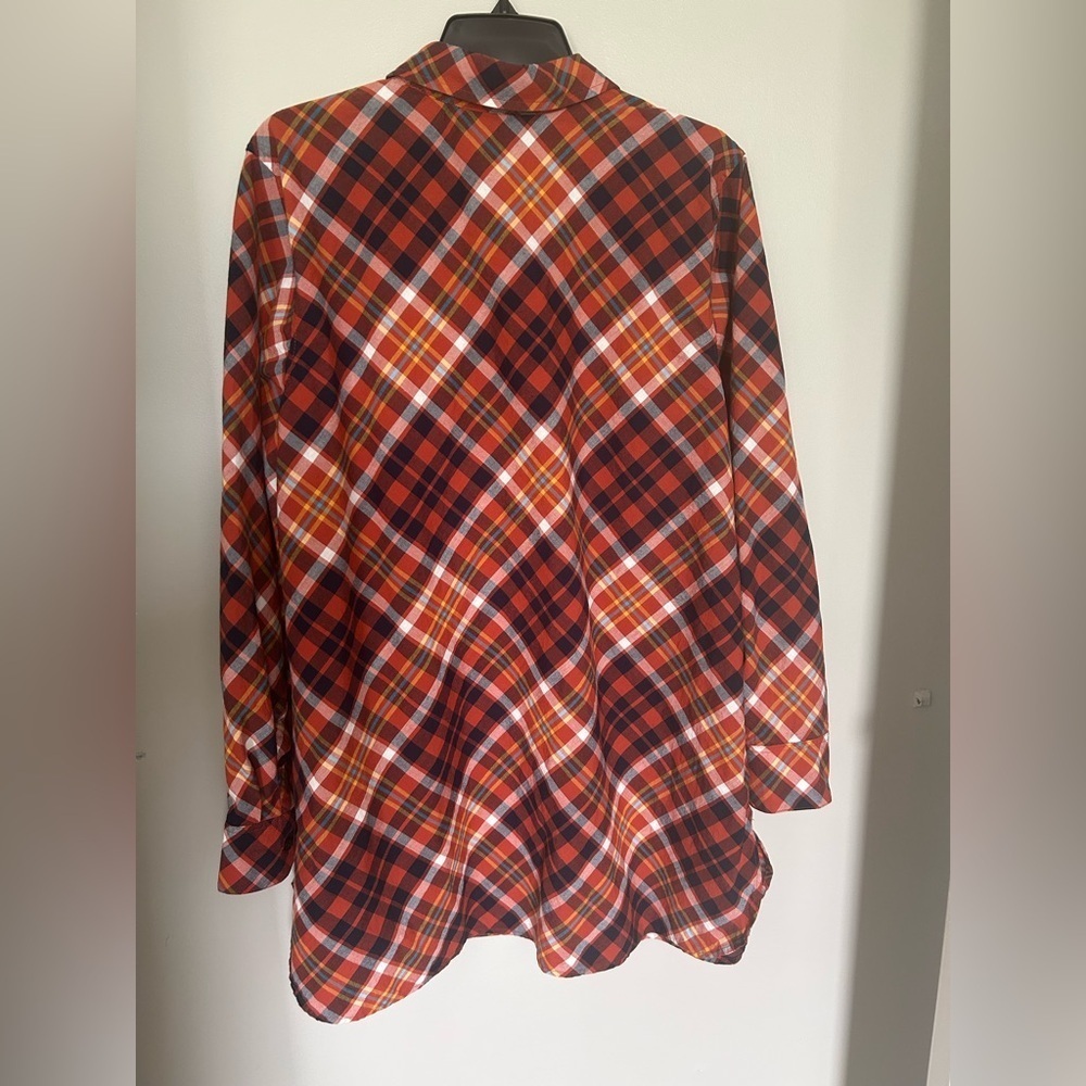Kim Rogers women’s button down plaid fall blouse size 1x - Picture 5 of 10